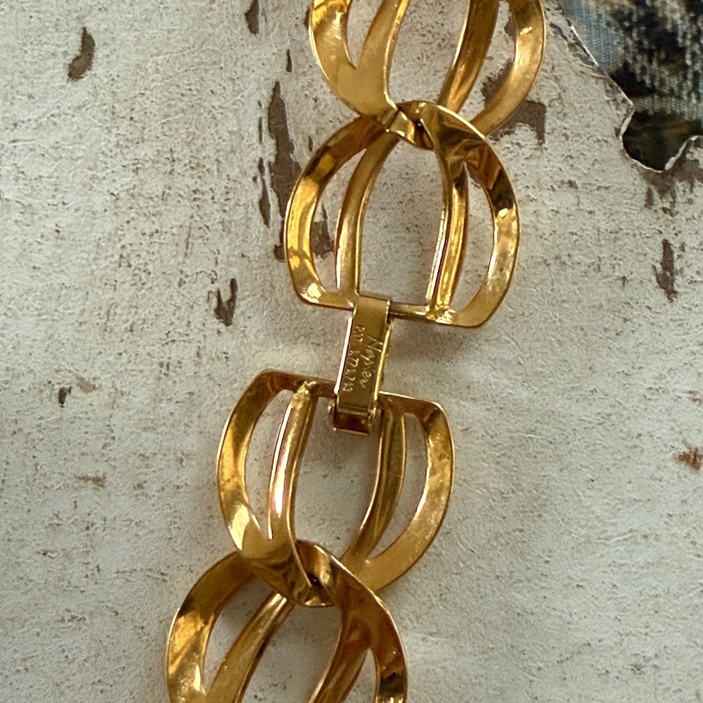 Vintage Napier Gold Link Necklace - Picture 7 of 9
